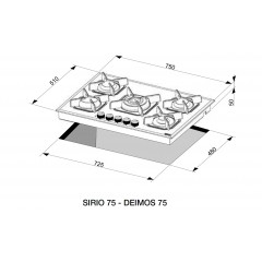 Lofra HGN 7 E0/GC00 GN Εστία Φυσικού Αερίου Αυτόνομη Inox 75x51εκ. Lofra HGN 7 E0/GC00 GN Εστία Φυσικού Αερίου Αυτόνομη Inox 75x51εκ.
